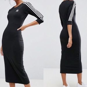 adidas 3 stripes knit dress